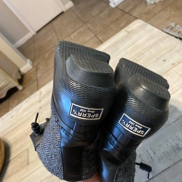 Sperry Women's Syren Gulf Boots size 6.5 duck boots wool blend grey black - Picture 6 of 11